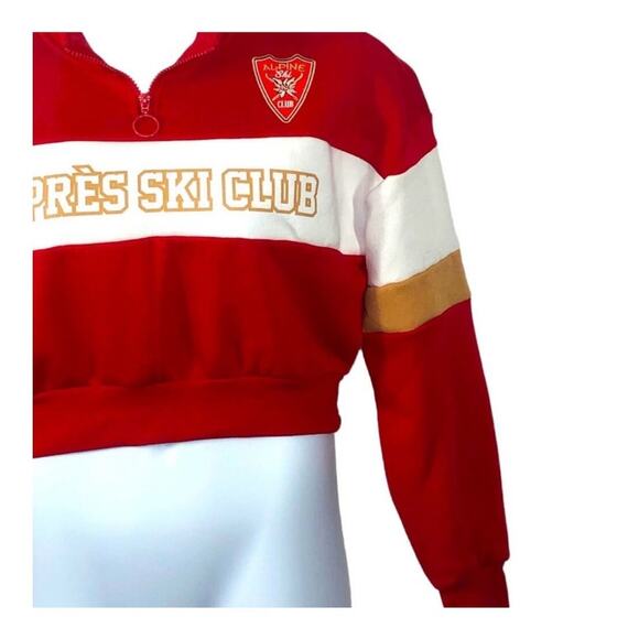 Après-ski Club by Chemistry Cropped 3/4 Zip Mock Neck Sweatshirt NWT - Picture 5 of 15